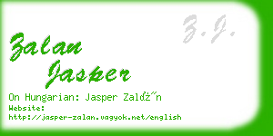 zalan jasper business card